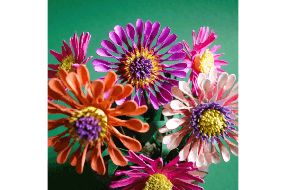 African Spider Daisy 3D SVG Paper Flowers