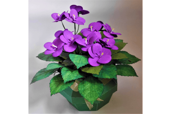 African Violets 3D SVG for Paper Flowers