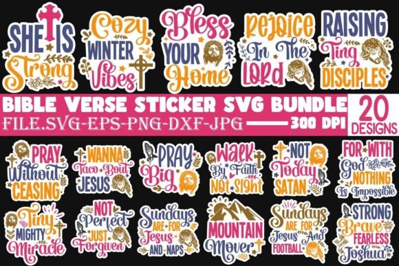 Bible Verse Stickers Bundle Review for Embroidery Projects
