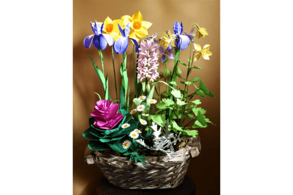 Brigid Flower Arrangement 3D SVG for Floral Compositions