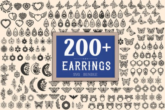 Earrings Mega Bundle for Crafts and Graphics