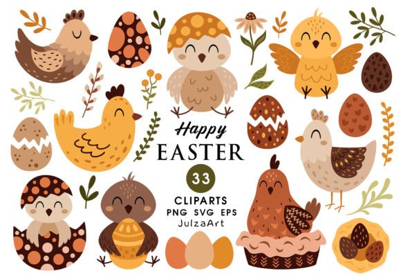 Easter Chick Clipart for Cricut and Handmade Projects