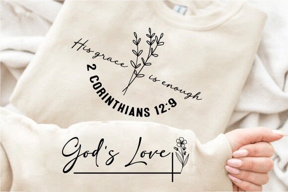Elegant Christian Quote SVG PNG Sleeve for T-Shirt Designs and Graphics