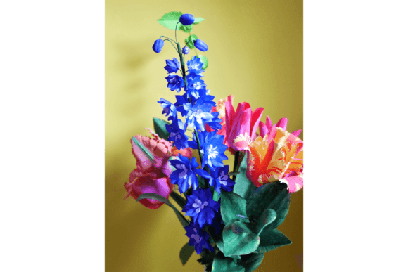 Hybrid Delphinium 3D SVG Paper Flowers