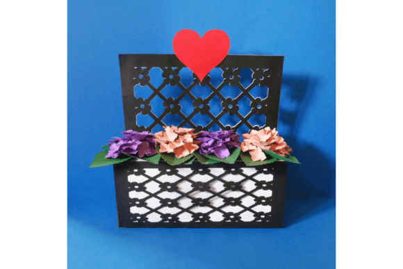 Hydrangea Planter Gift Box 3D SVG for Floral Compositions