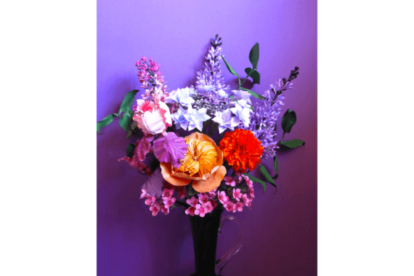 Iris Flower Bouquet 3D SVG for Floral Compositions