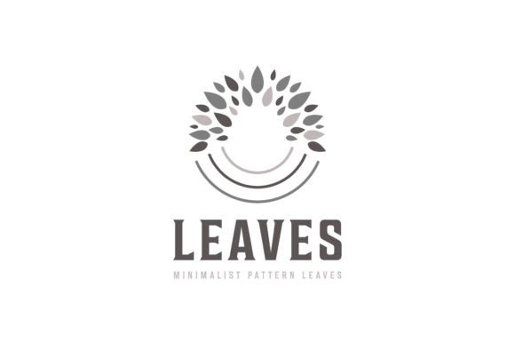 Minimalist Leaves Circle Logo Icon for Crafting and Branding