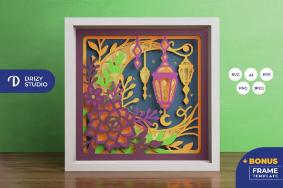 Review: Ramadan Floral Moon and Lantern 3D SVG for Digital Sellers