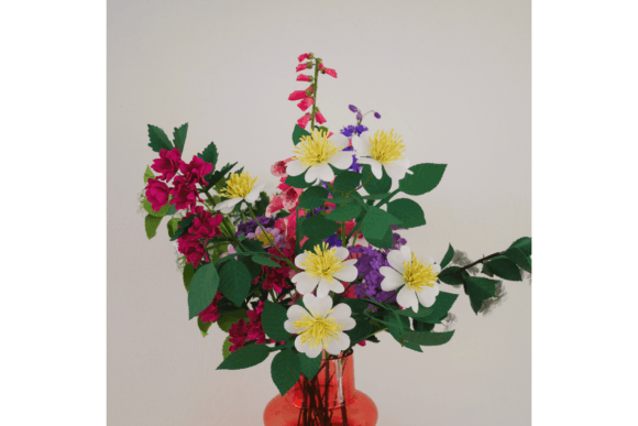Silvia Flower Bouquet 3D SVG for Floral Compositions