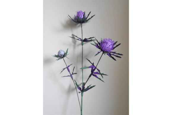 Thistle 3D SVG Paper Flowers for Branding
